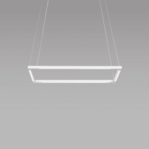 Koncept Z-Bar Pendant 16", Square, Soft Warm (3000K) - Matte White - ZBP-16-S-SW-MWT-CNP