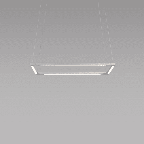 Koncept Z-Bar Pendant 16", Square, Soft Warm (3000K) - Silver - ZBP-16-S-SW-SIL-CNP