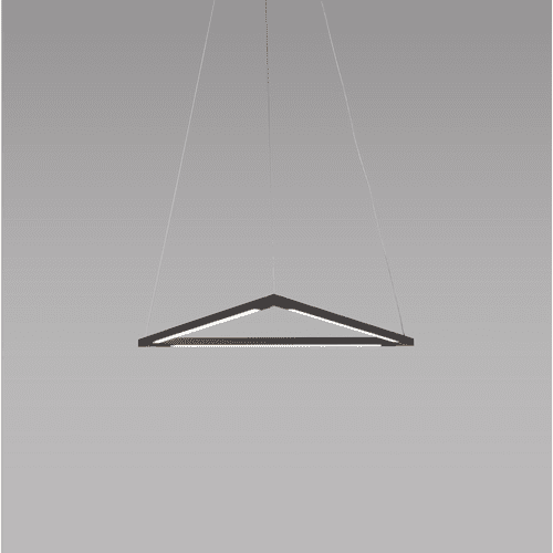 Koncept Z-Bar Pendant 16", Triangle, Soft Warm (3000K) - Matte Black - ZBP-16-T-SW-MTB-CNP
