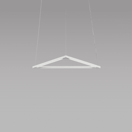 Koncept Z-Bar Pendant 16", Triangle, Soft Warm (3000K) - Matte White - ZBP-16-T-SW-MWT-CNP