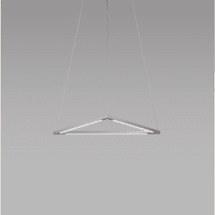 Koncept Z-Bar Pendant 16", Triangle, Soft Warm (3000K) - Silver - ZBP-16-T-SW-SIL-CNP