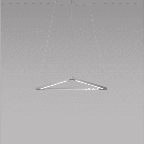 Koncept Z-Bar Pendant 16", Triangle, Soft Warm (3000K) - Silver - ZBP-16-T-SW-SIL-CNP