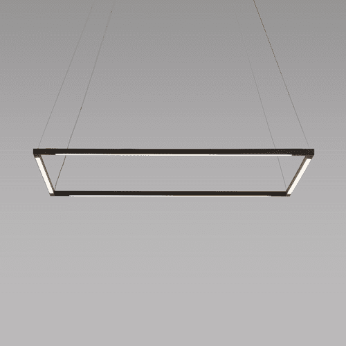 Koncept Z-Bar Pendant 24", Square, Soft Warm (3000K) - Matte Black - ZBP-24-S-SW-MTB-CNP