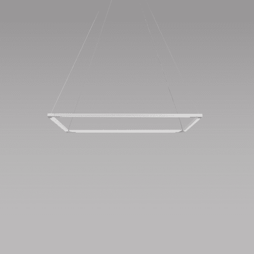 Koncept Z-Bar Pendant 24", Square, Soft Warm (3000K) - Matte White - ZBP-24-S-SW-MWT-CNP