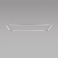 Koncept Z-Bar Pendant 24", Square, Soft Warm (3000K) - Silver - ZBP-24-S-SW-SIL-CNP