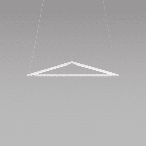 Koncept Z-Bar Pendant 24", Triangle, Soft Warm (3000K) - Matte White - ZBP-24-T-SW-MWT-CNP