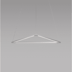 Koncept Z-Bar Pendant 24", Triangle, Soft Warm (3000K) - Silver - ZBP-24-T-SW-SIL-CNP