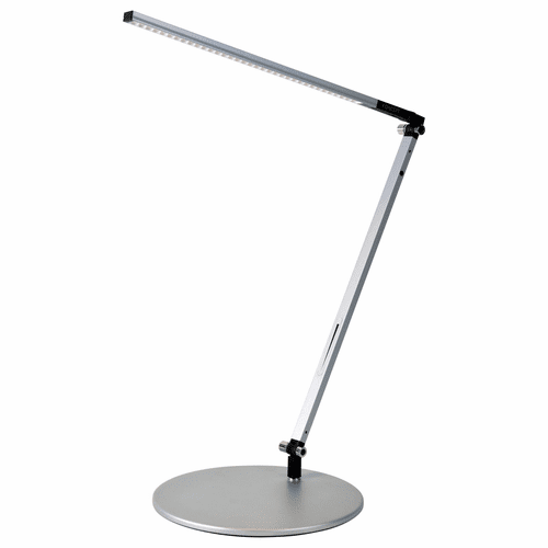 Koncept Z-Bar Solo LED Desk Lamp with Base - Silver - AR1000-WD-SIL-DSK