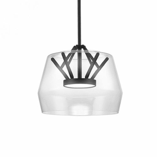 Kuzco Deco LED Pendant - Clear/Vintage Brass - PD61412-CL/BK