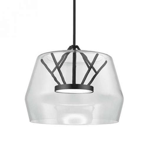Kuzco Deco LED Pendant - Clear/Vintage Brass - PD61418-CL/BK