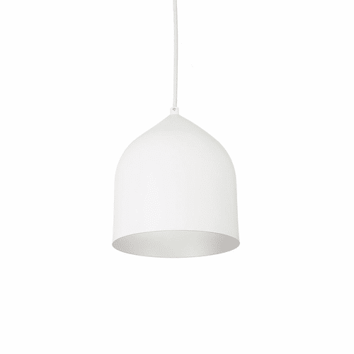 Kuzco Helena 1-LT Pendant - White/Silver - 49108-WH/SV