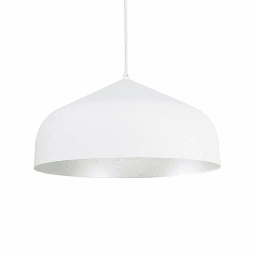 Kuzco Helena 1-LT Pendant - White/Silver - 49117-WH/SV