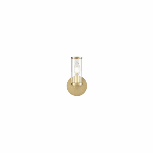 Kuzco Revolve 1-LT Wall Sconce - Natural Brass|Clear Glass - WV309001NBCG