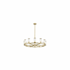 Kuzco Revolve 12-LT Chandelier - Natural Brass|Clear Glass - CH309012NBCG