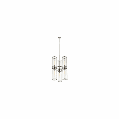 Kuzco Revolve II 6-LT Chandelier - Polished Nickel - CH311633PNCG Kuzco Revolve II 6-LT Chandelier - Polished Nickel - CH311633PNCG