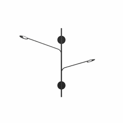 Kuzco Rotaire LED Wall Sconce - Black - WS90102-BK