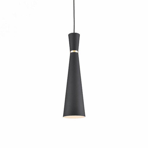 Kuzco Vanderbilt 1-LT Pendant - Black/Gold - 493206-BK/GD
