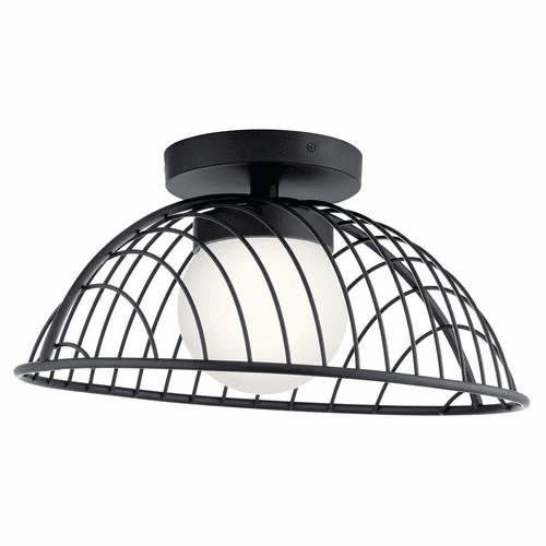 lan Clevo Semi Flush LED - Matte Black - 84096MBK