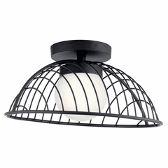 lan Clevo Semi Flush LED - Matte Black - 84096MBK