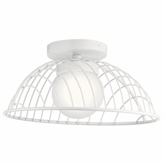 lan Clevo Semi Flush LED - White - 84096WH