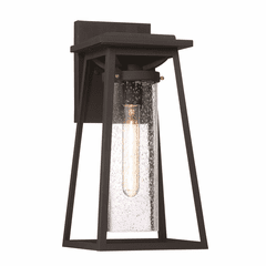 Lanister Court 1-LT Outdoor Light - Black W/Gold - 72713-66G