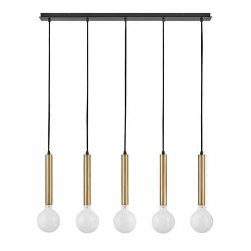 Lark Bobbie Five Light Linear - Lacquered Brass - 83206LCB