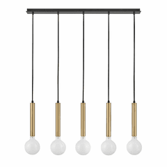Lark Bobbie Five Light Linear - Lacquered Brass - 83206LCB