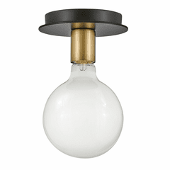 Lark Bobbie Single Light Flush Mount - Lacquered Brass - 83201LCB