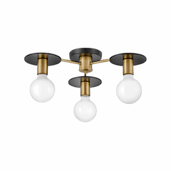 Lark Bobbie Three Light Semi-Flush Mount - Lacquered Brass - 83203LCB