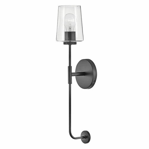 Lark Kline Single Light Tall Sconce - Black - 83450BK