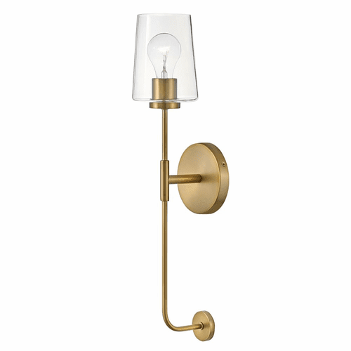 Lark Kline Single Light Tall Sconce - Lacquered Brass - 83450LCB