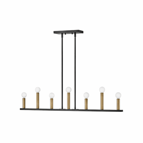 Lark Lazlo Seven Light Linear - Black - 83156BK