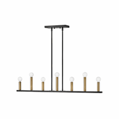 Lark Lazlo Seven Light Linear - Black - 83156BK