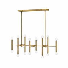 Lark Millie Sixteen Light Linear - Lacquered Brass - 83196LCB
