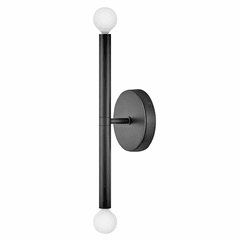 Lark Millie Two Light Tall Sconce - Black - 83192BK