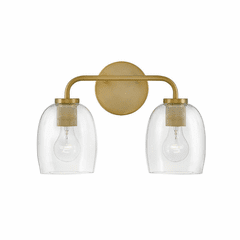 Lark Percy Two Light Vanity - Lacquered Brass - 85012LCB