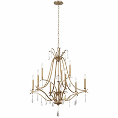 Laurel Estate 9-LT Chandelier - Brio Gold - 4449-582 Laurel Estate 9-LT Chandelier - Brio Gold - 4449-582