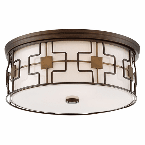 LED Flush Mount - Dark Brushed Bronze W/Aged Bra - 846-104-L