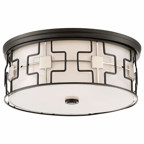 LED Flush Mount - Dark Gray W/Polished Nickel - 846-105-L