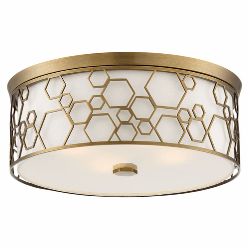 LED Flush Mount - Polished Satin Brass - 845-108-L