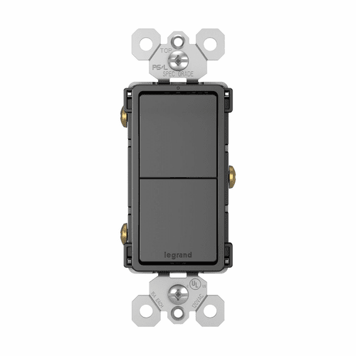 Legrand 2 Switch, Single Pole + Single Pole - Black - RCD11BK