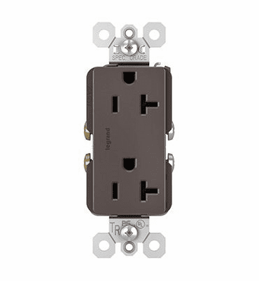 Legrand 20A Decorator Tamper-Resistant Receptacle - Brown - TR26352R