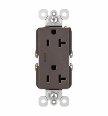 Legrand 20A Decorator Tamper-Resistant Receptacle - Brown - TR26352R Legrand 20A Decorator Tamper-Resistant Receptacle - Brown - TR26352R