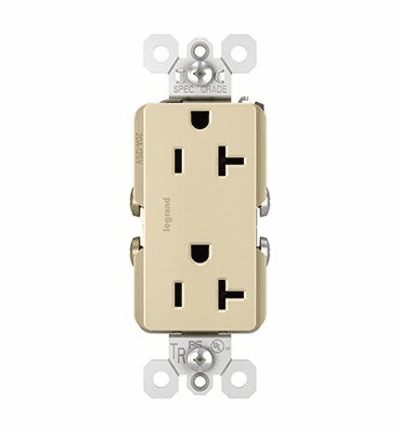 Legrand 20A Decorator Tamper-Resistant Receptacle - Ivory - TR26352RI