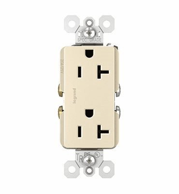Legrand 20A Decorator Tamper-Resistant Receptacle - Light Almond - TR26352RLA