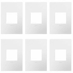 Legrand Adorne 1-Gang Wall Plate (6 Pack) - Gloss White - AWP1G2WH6-6P