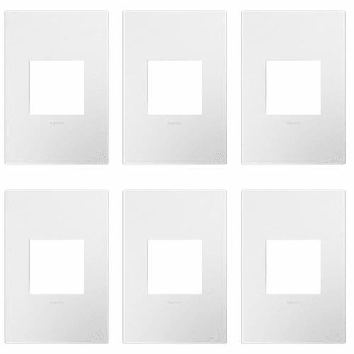 Legrand Adorne 1-Gang Wall Plate (6 Pack) - Gloss White - AWP1G2WH6-6P