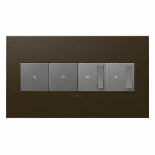 Legrand Adorne Bronze, 4-Gang Wall Plate  AWP4GBR4