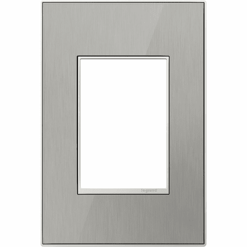 Legrand Adorne Brushed Stainless, 1-Gang, 3-Module Wall Plate  AWM1G3MS4