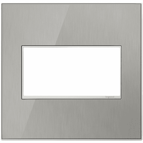 Legrand Adorne Brushed Stainless, 2-Gang Wall Plate  AWM2GMS4